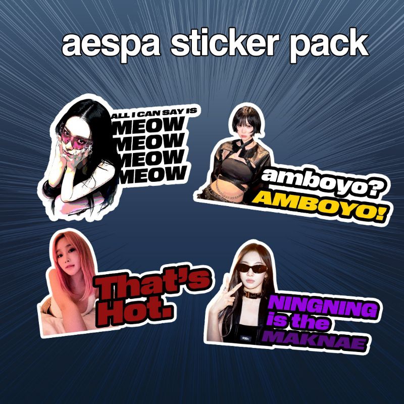 

aespa fun sticker pack