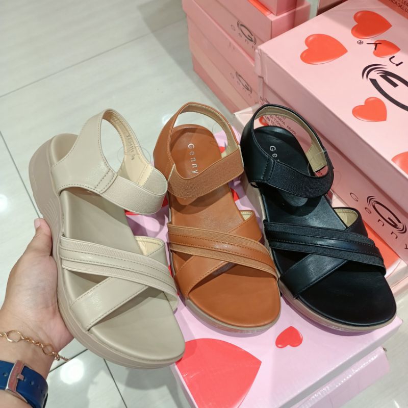 sepatu sandal flat wanita sol 2cm GENNY ori ringan