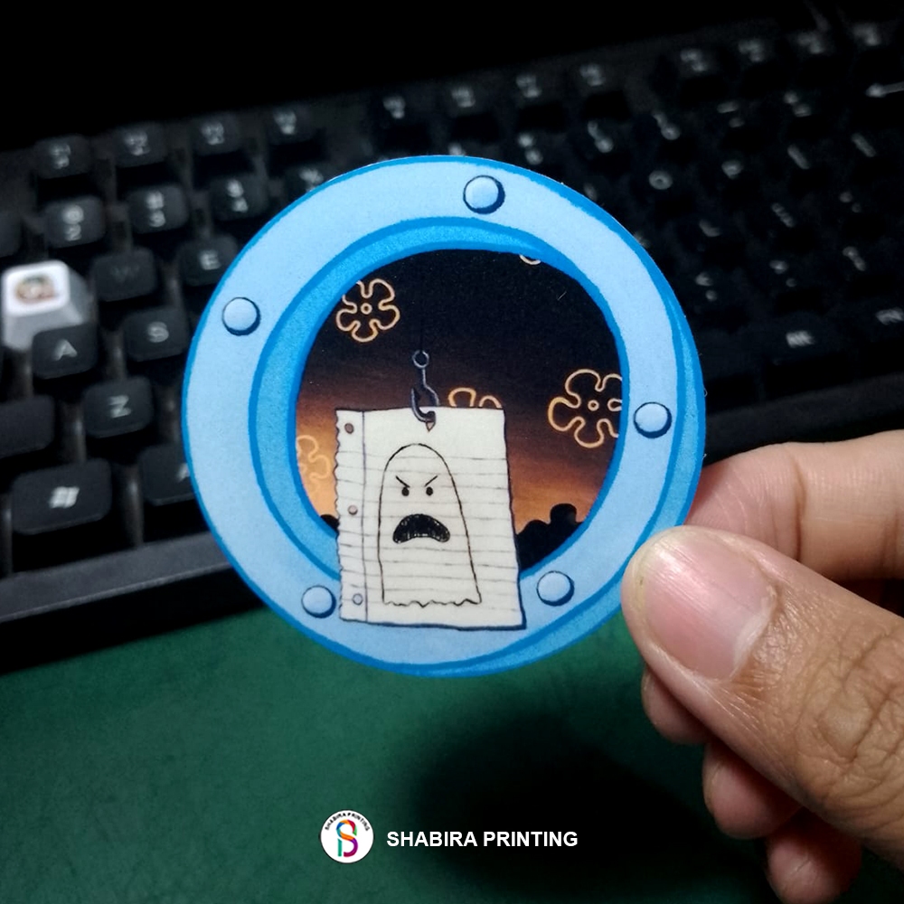 

Stiker prank hantu di jendela spongebob bahan vinil tahan air