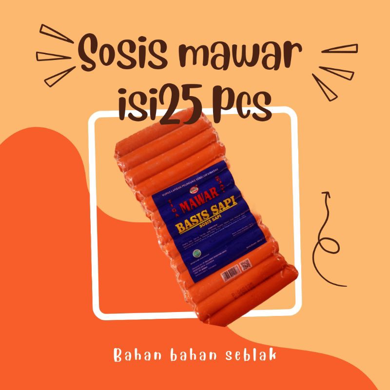 

sosis mawar satu pak isi25 pcs,sosis baso sapi
