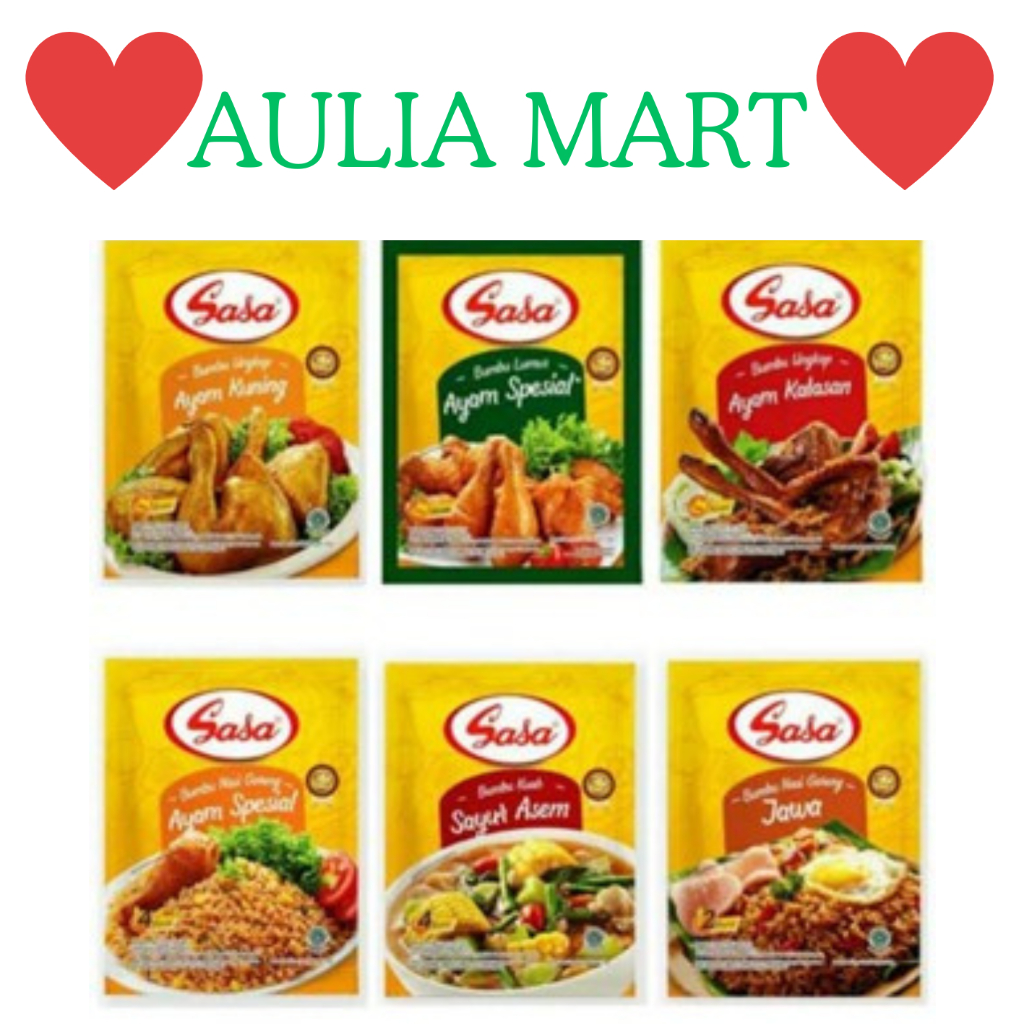 

Sasa Bumbu Instan - Ayam Spesial/ Ayam Kalasan/ Ayam Kuning/ Nasi Goreng Ayam/ Nasi Goreng Jawa/ Sayur Asem/ Sayur Lodeh/ Sayur Sop 1 pcs
