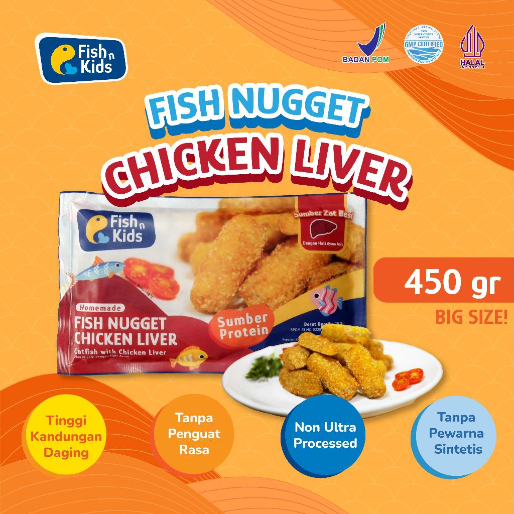 

Fish n Kids - Nugget Lele + Hati Ayam Nugget 450 gr Non MSG - Homemade Non UPF BPOM HALAL