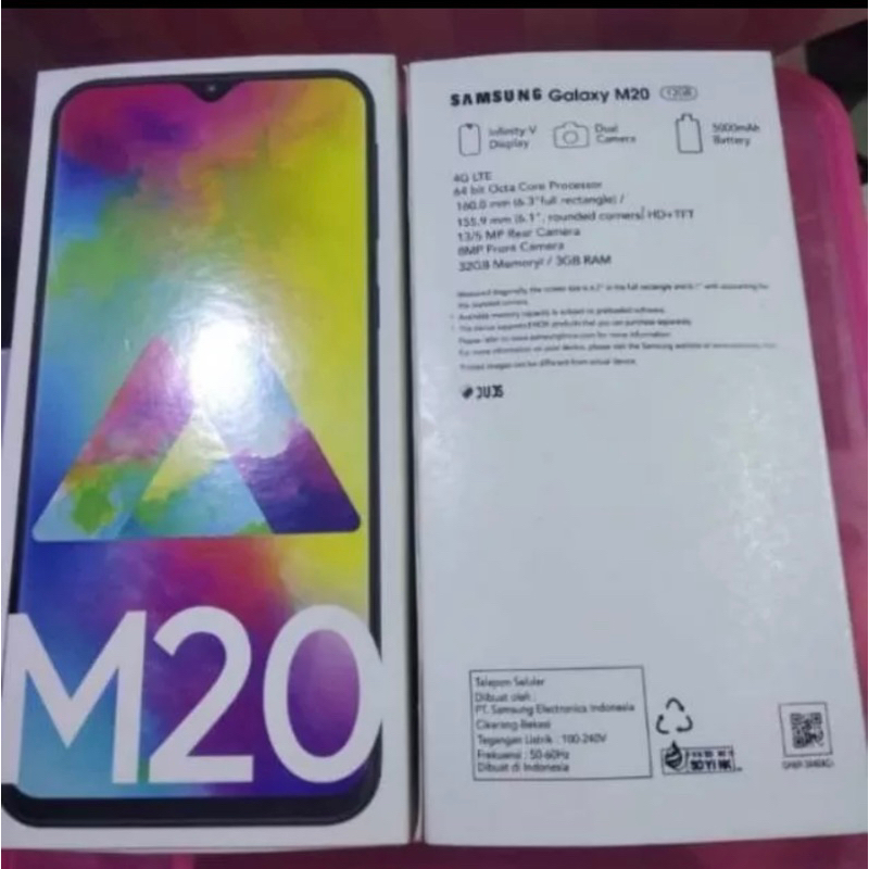 

dus box Samsung M20 ready semua warna free request sticker