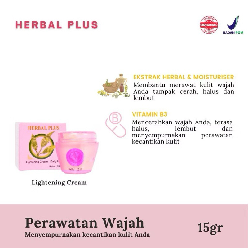 HERBAL PLUS CREAM BPOM ORIGINAL