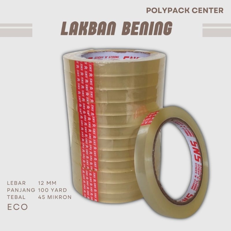 

Solasi/Selotip/Solatip SNS setengah inch/12 mm x 100 yard