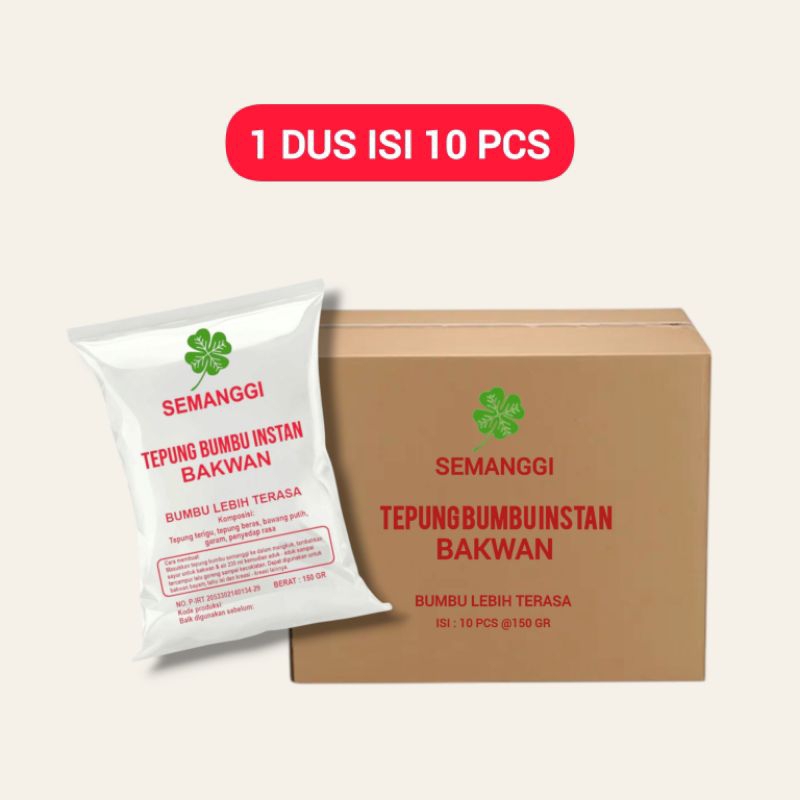 

(Semanggi) Tepung Bumbu Instan Bakwan Bumbu Lebih Terasa 1 Dus isi 10 pcs