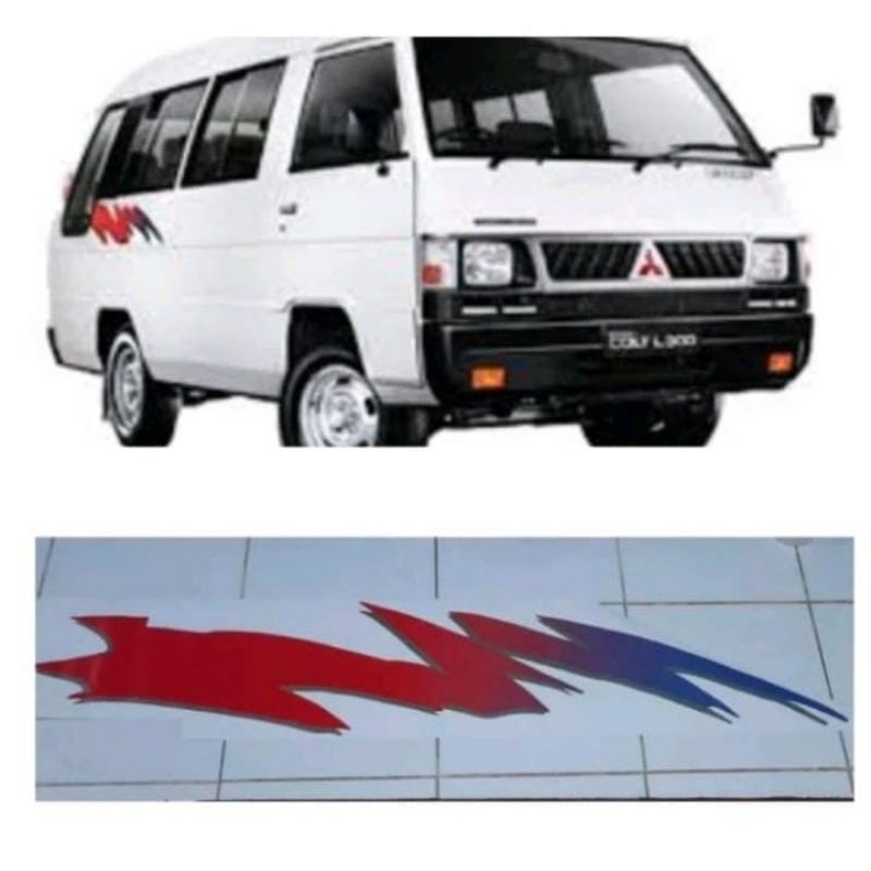 Striping body stiker mobil mitsubishi L300/minibus van starwagon