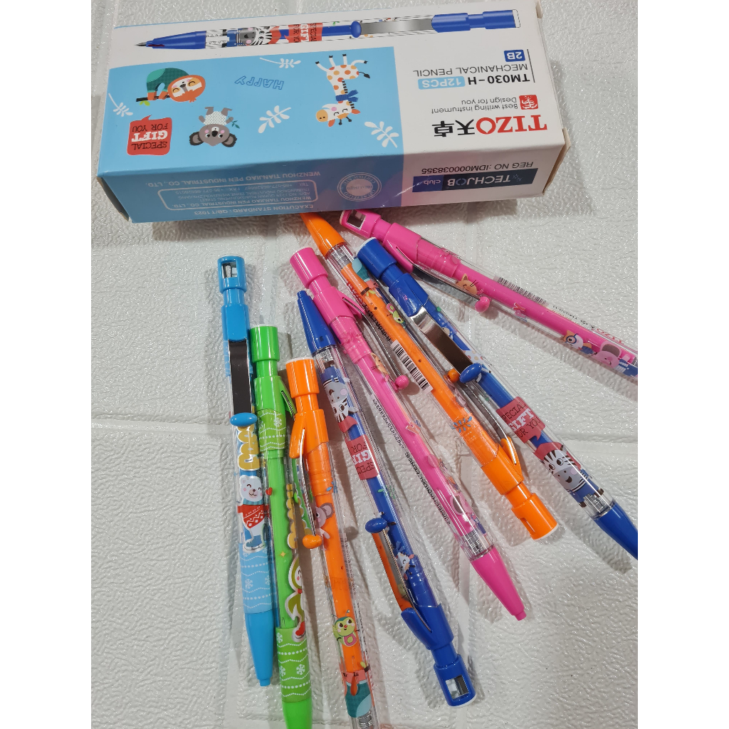 

Tizo Mechanical Pencil 2B / TM030-H Pensil Mekanik 2.0mm 1KOTAK 12PCS