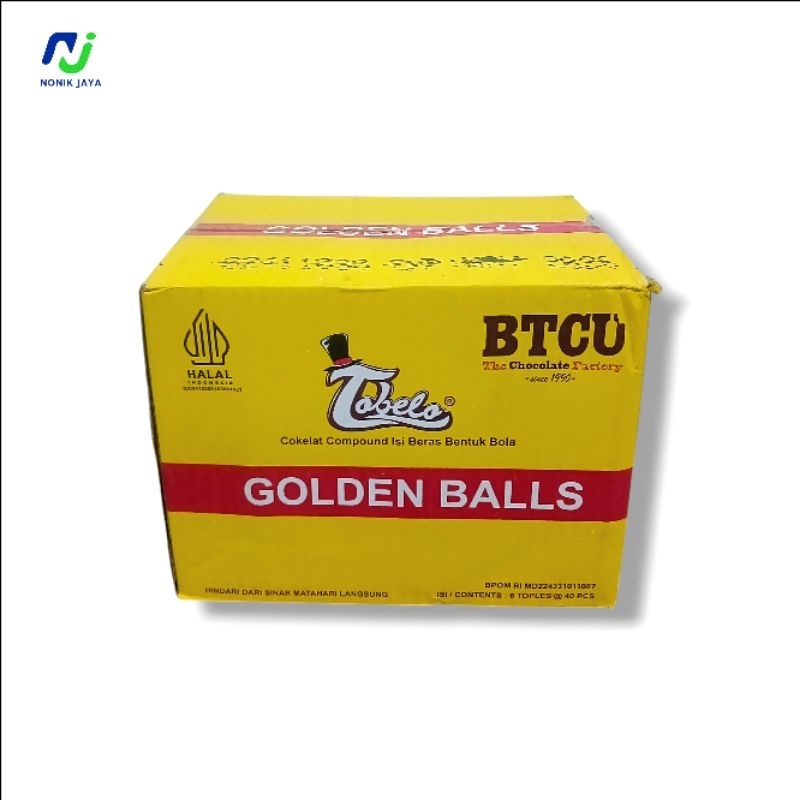 

( READY STOK ) TOBELO Cokelat Golden Balls 1 Dus Isi 6 Toples@5g(1 TOPLES ISI 40 PCS)