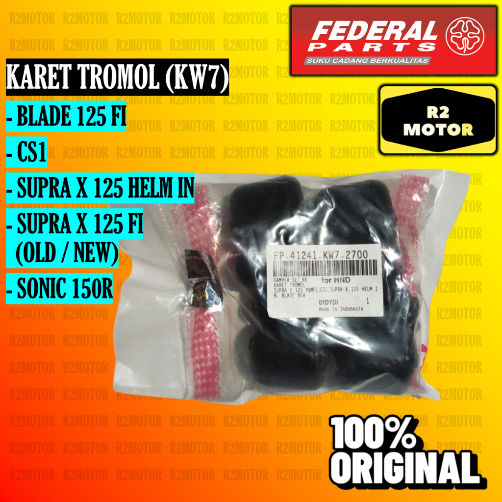 FP KARET TROMOL KW7 FEDERAL BLADE CS1 SUPRA X 125 HELM IN FI OLD NEW SONIC 150R ORIGINAL ASTRA OTOPA