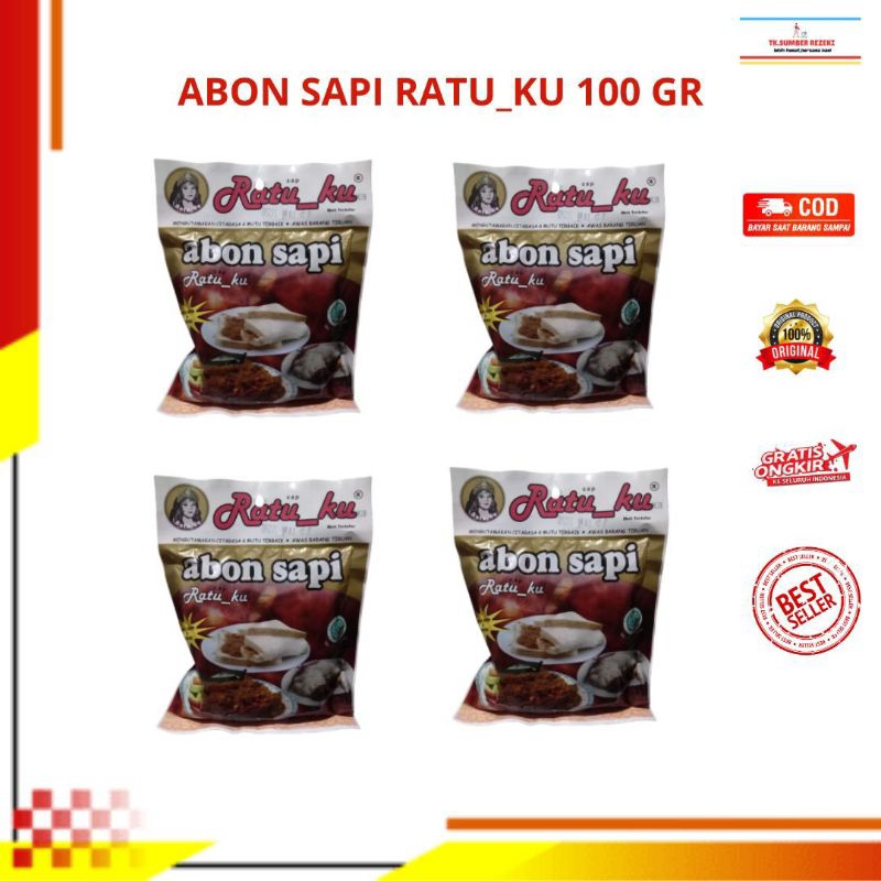 

Abon Sapi Ratu_Ku Isi 4 Pcs x 100 Gr PROMO MURAH/ [PAKET HEMAT] Abon Sapi Ratu_Ku Isi 4 x 100 Gr PROMO MURAH