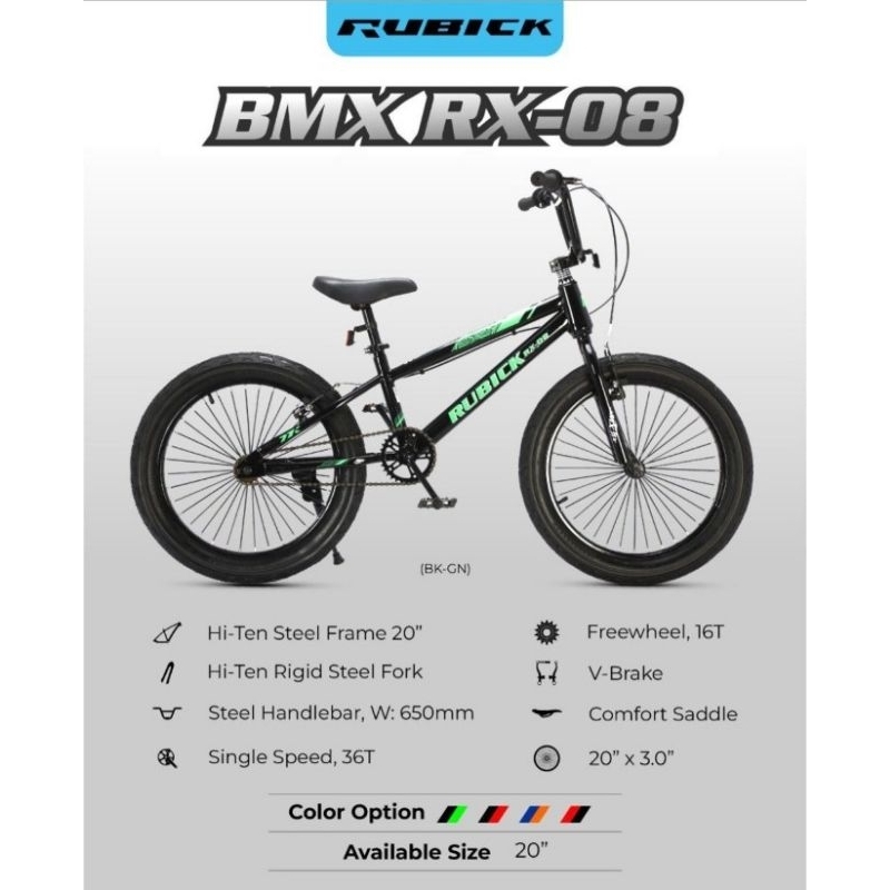 SEPEDA BMX 20 RUBICK BNB BAN 3.0 JUMBO 7-12TAHUN