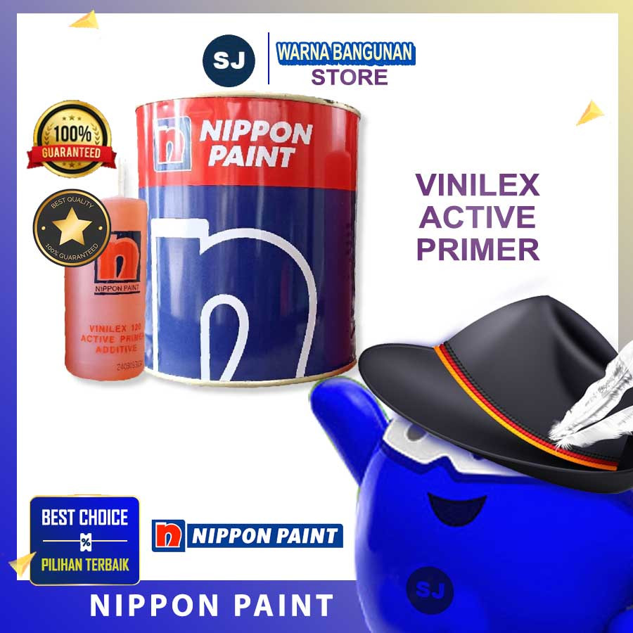 CAT DASAR GALVANIS NIPPON PAINT VINILEX 120 ACTIVE PRIMER 1 ltr
