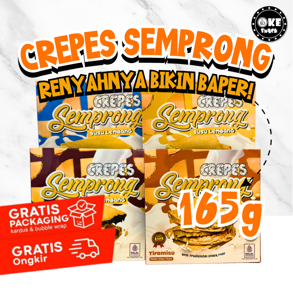 

Crepes Semprong Crispy Crunchy Aneka Rasa 165gr