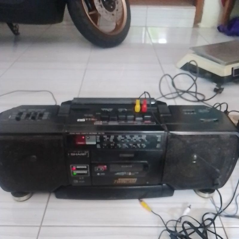 Speaker Aktif / Tape compo sharp X-Bass TwinCam Suara Mantap Full Bas