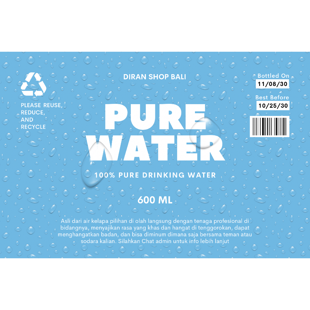 

Pure Water Asli Pegunungan kemasan 600 ML