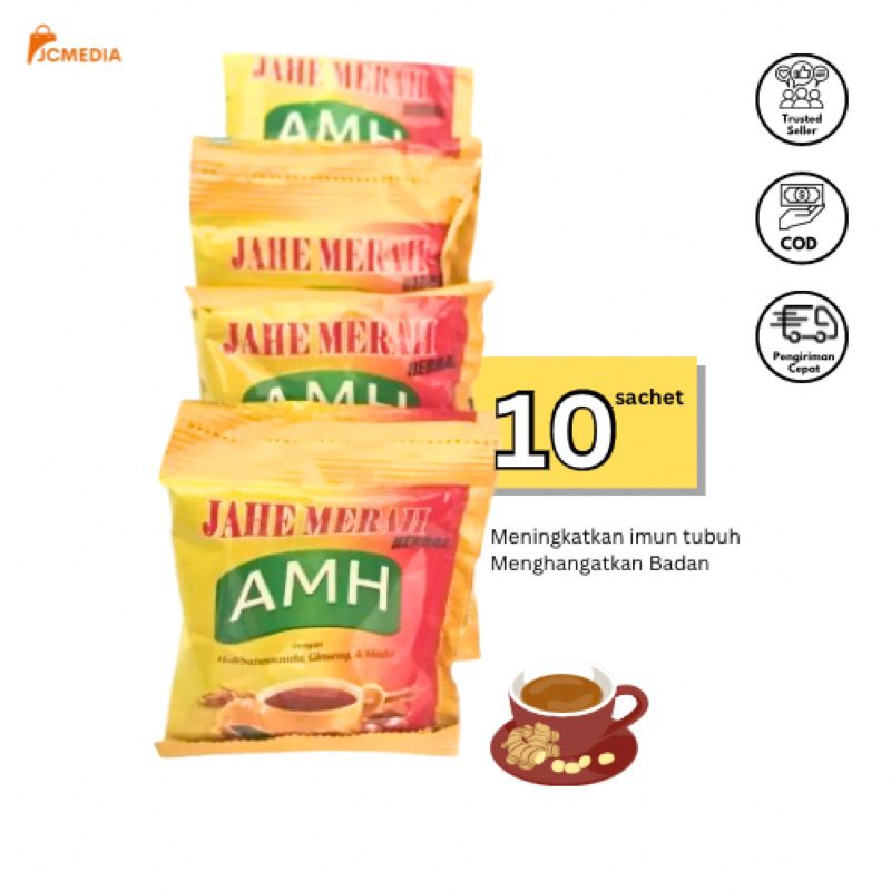 

( 1 Renteng 10 Sachet ) Amh Jahe Merah Herbal 20g