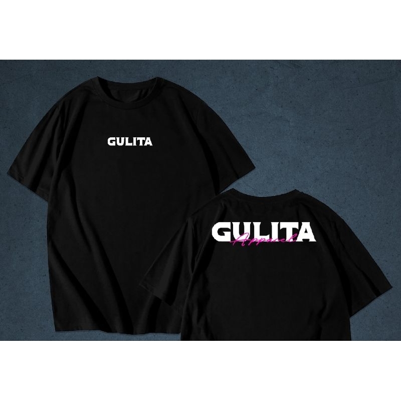 t-shirt "GULITA" Hitam V1 kaos kece pria dan wanita