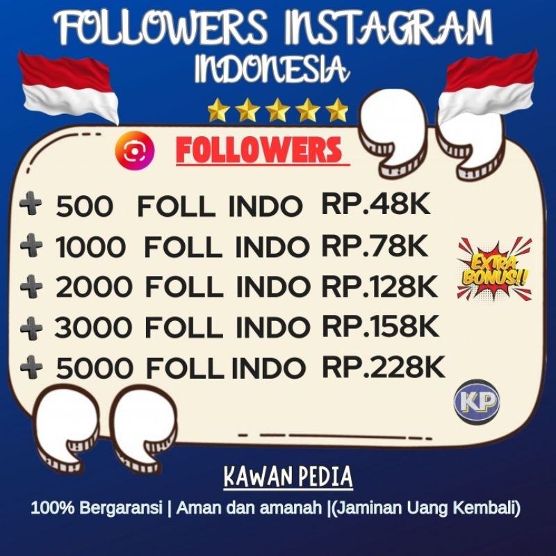 FOLLOWER INSTAGRAM INDONESIA REAL AKTIF FOLLOWERS FOLLOWERS