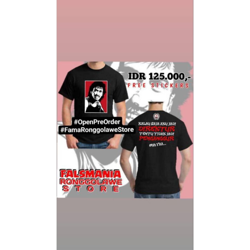 Falsmania Ronggolawe Store Kaos Hitam