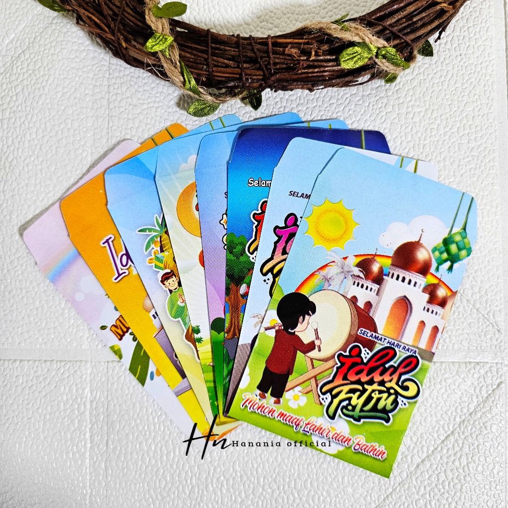 

50 PCS AMPLOP / ANGPAU LEBARAN GAMBAR KARTUN SERI K UKURAN MEDIUM/AMPLOP IDULFITRI AMPLOP THR MURAH