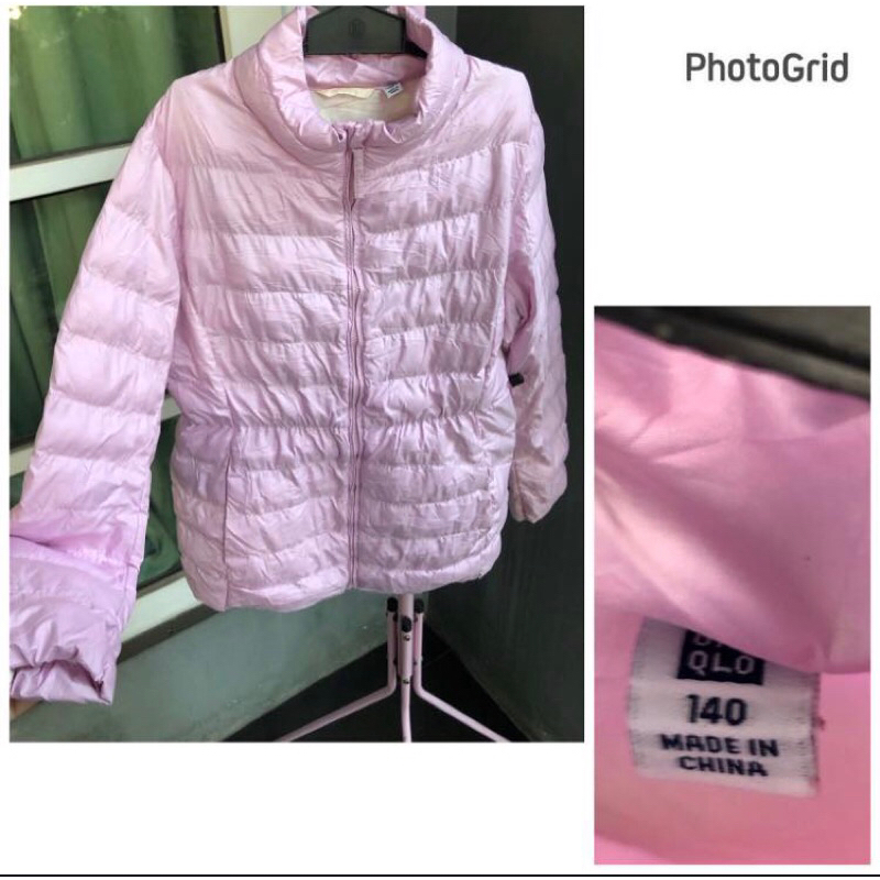 Uniqlo jaket ultralight down lilac sz 140