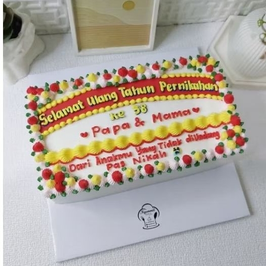 

Wholecake Papan Bunga Rectangle