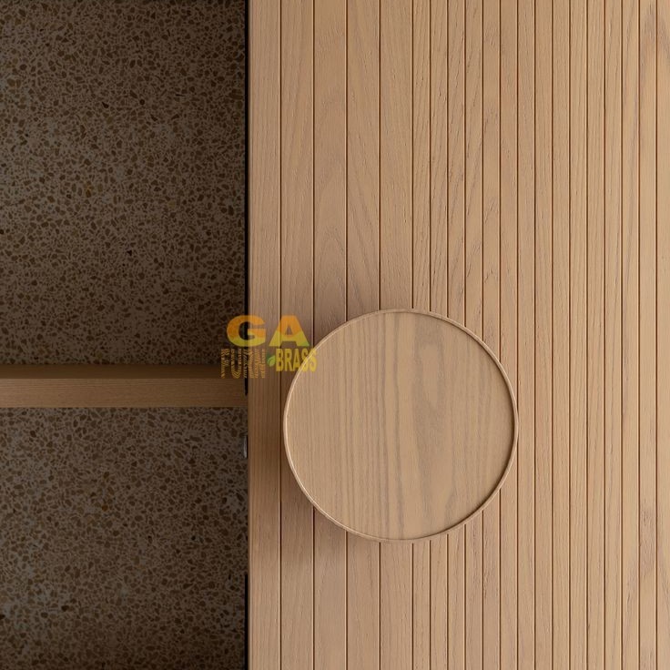 Gagang Pintu Lingkaran Cekung Jati Solid Besar/Pegangan Pintu/ Handle Pintu Minimalis