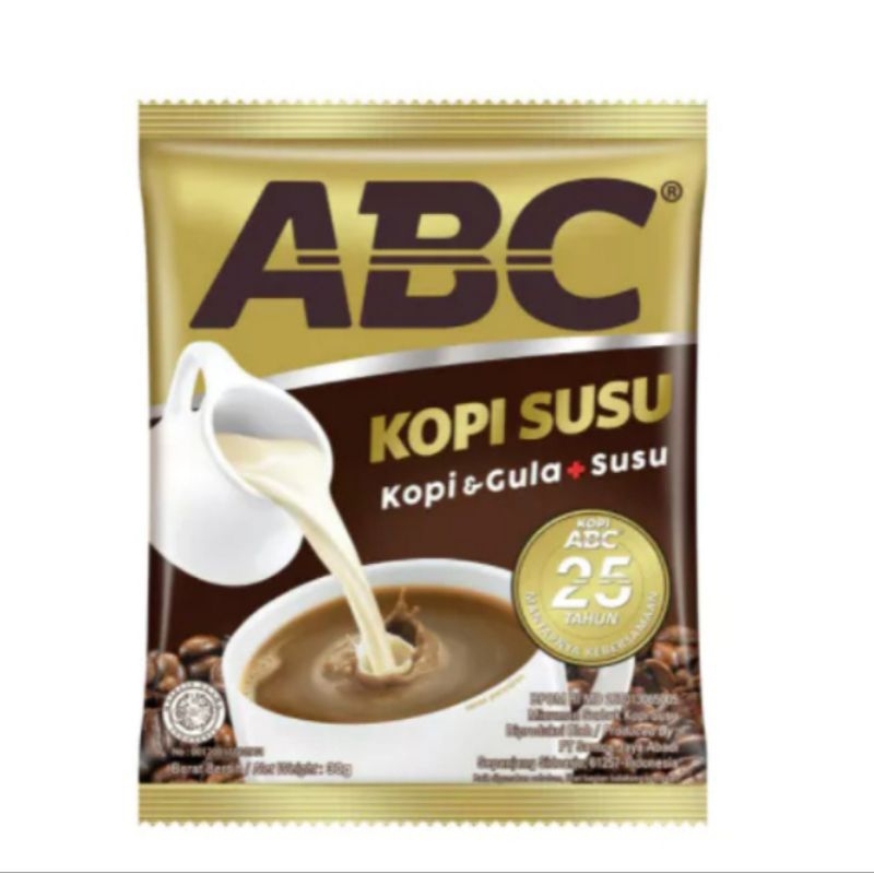 

Kopi ABC susu 1 renceng isi 10 pcs @31gr Bandung