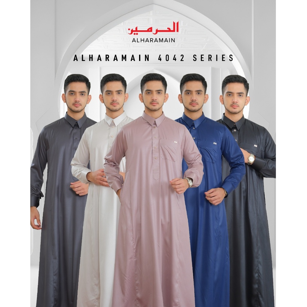 GAMIS / JUBAH AL HARAMAIN POLYESTER KERAH KEMEJA SERIES ORIGINAL MANSET ( jubah al haromain )