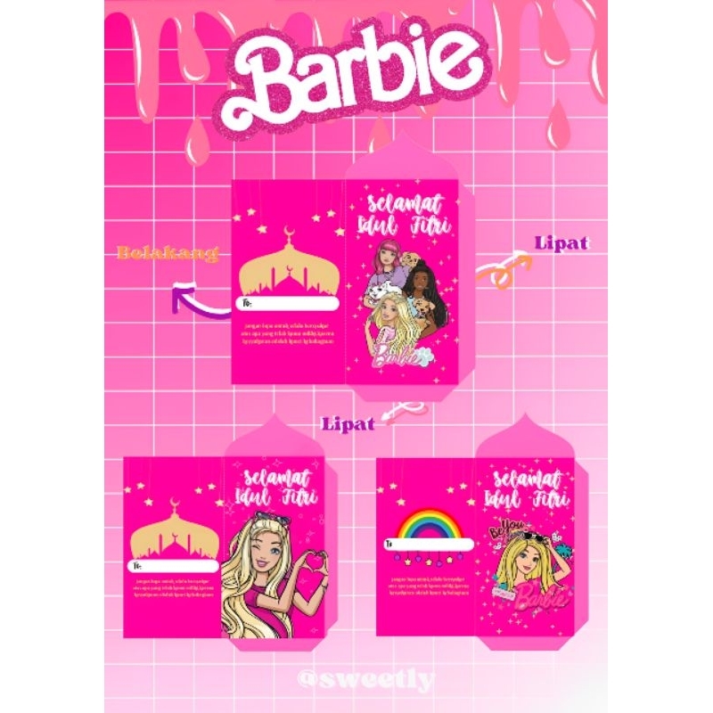 

amplop lebaran Barbie | Amplop lebaran