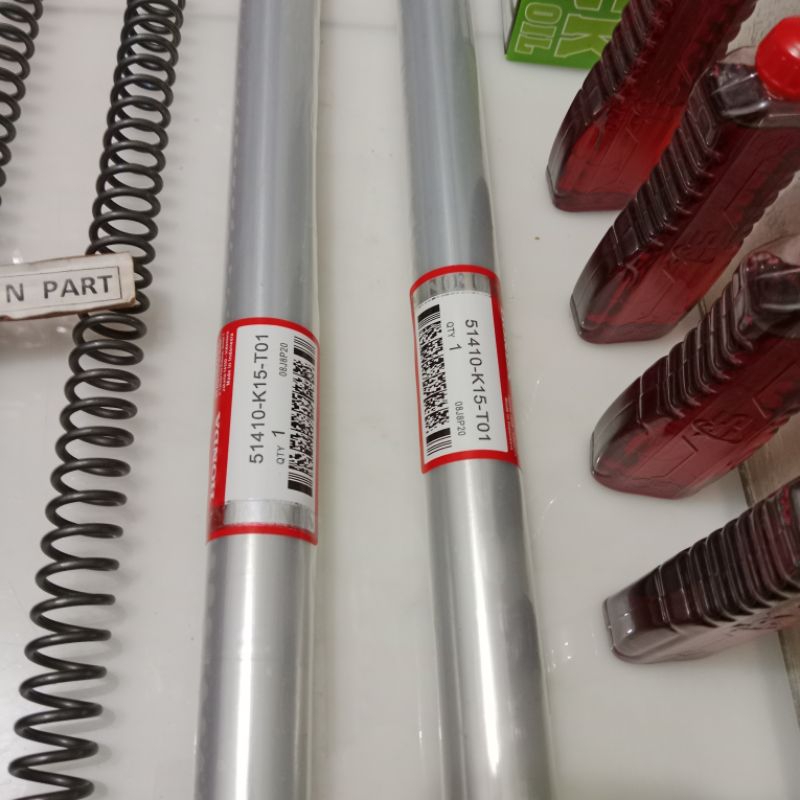 as shock depan (1set komplit) k15 cb 150 lama cb150r old sok per sil oli 4btol tutup derat