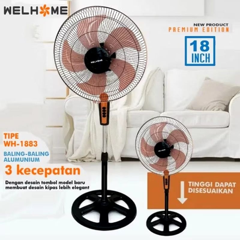 Kipas angin berdiri Welhome kipas angin 18 inch WH 1883