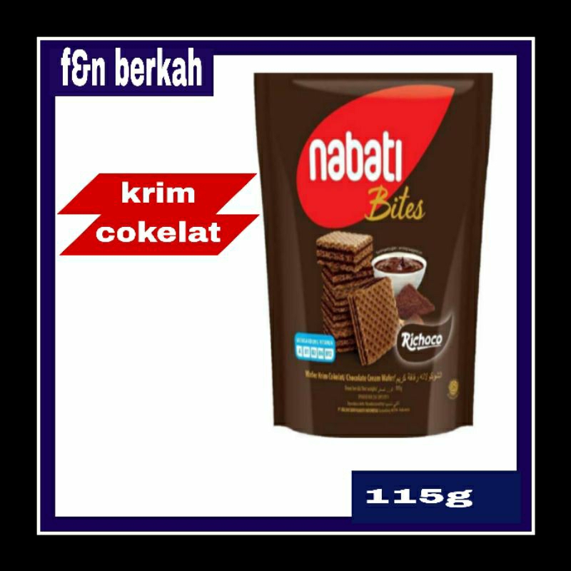 

Richoco Nabati Bites Wafer Krim Cokelat 115 g