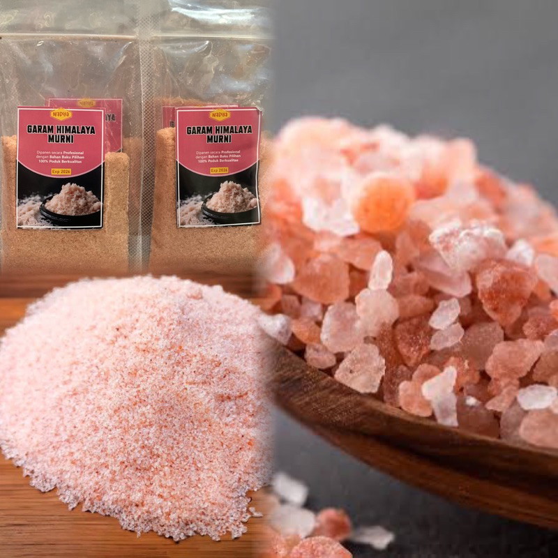 

Garam Himalaya berat 100gr garam dapur superfood murni obat tradisional merah muda halal