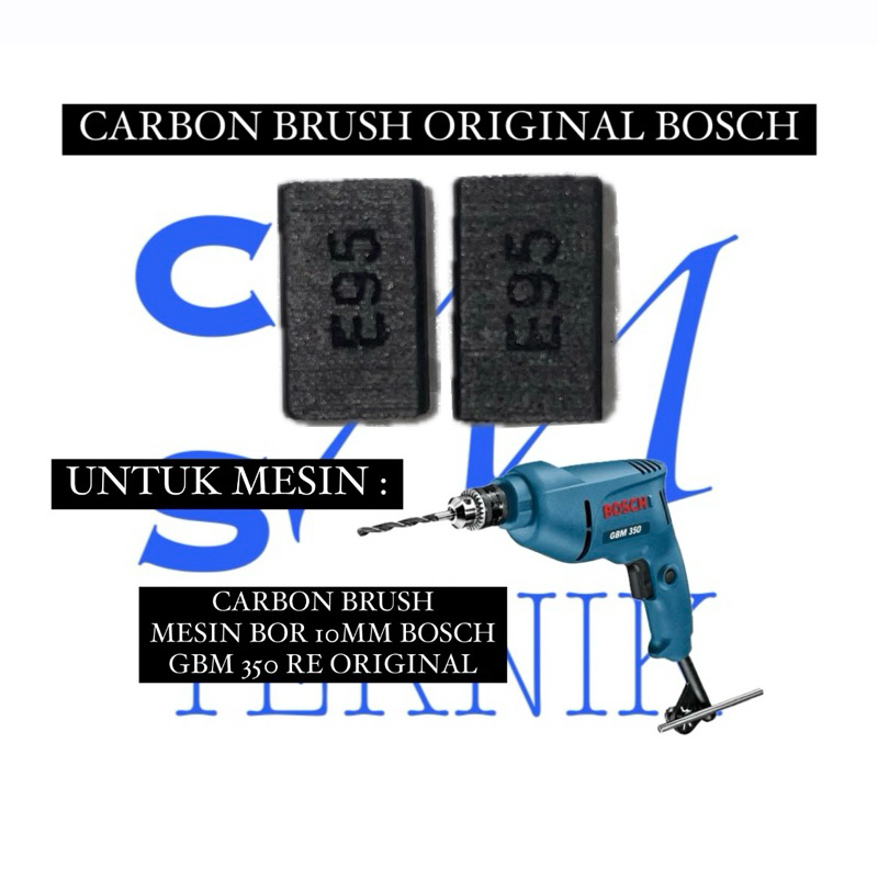 CARBON BRUSH ARANG MESIN BOR BOSCH GBM350RE ORIGINAL ARENG BOR BOSCH GBM 350 RE ORIGINAL