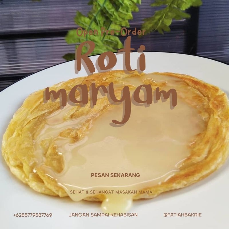 

Roti maryam PREMIUM / roti canai/ rotimaryam homemade/ halal/ rotimaryam ajiib