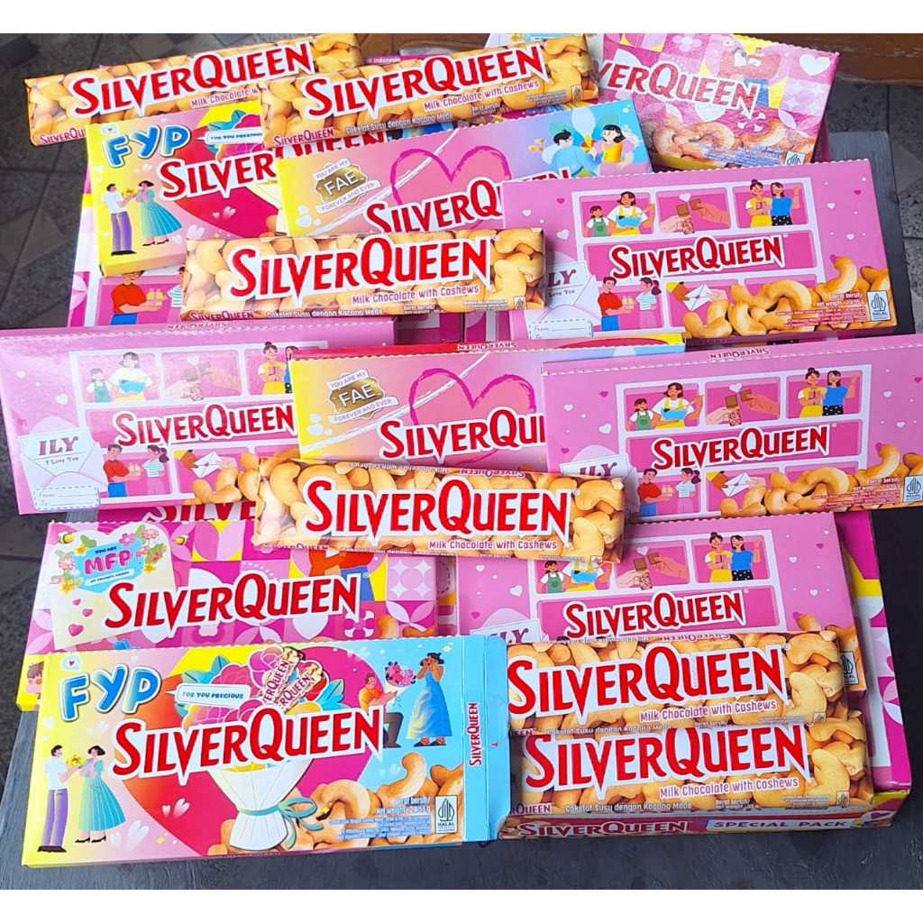 

Silverqueen edisi Valentine Pack 1 Dus isi 10 Pack 58 gram