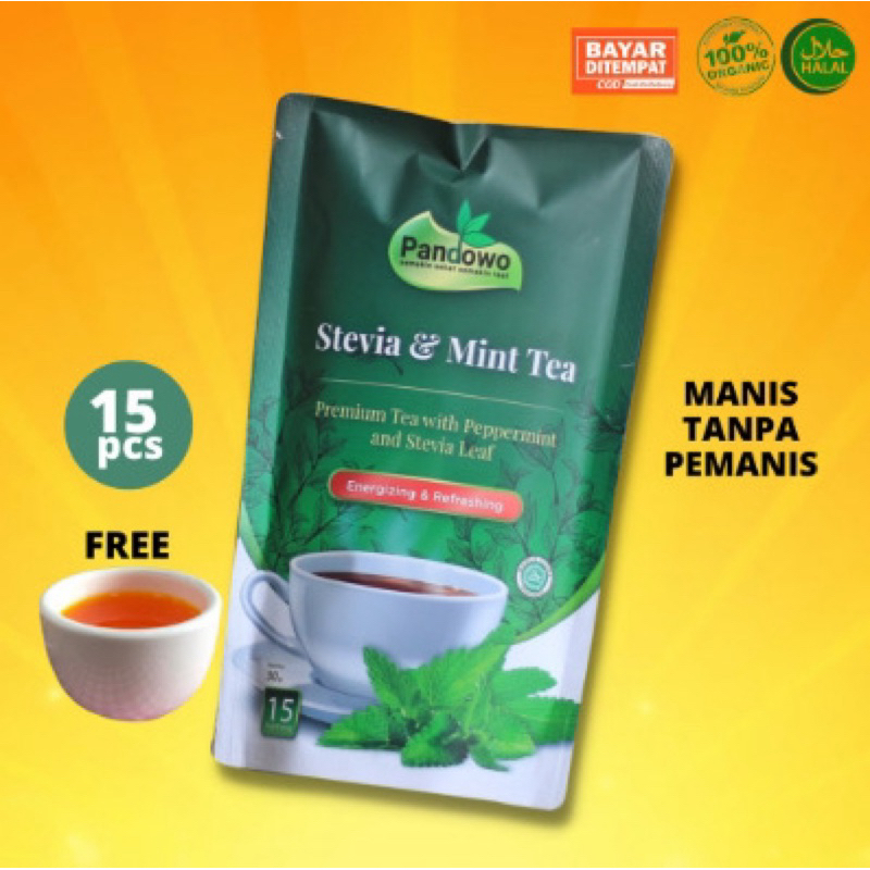 

Pandowo mint tea stevia family package (1 sachet untuk 1 teko)