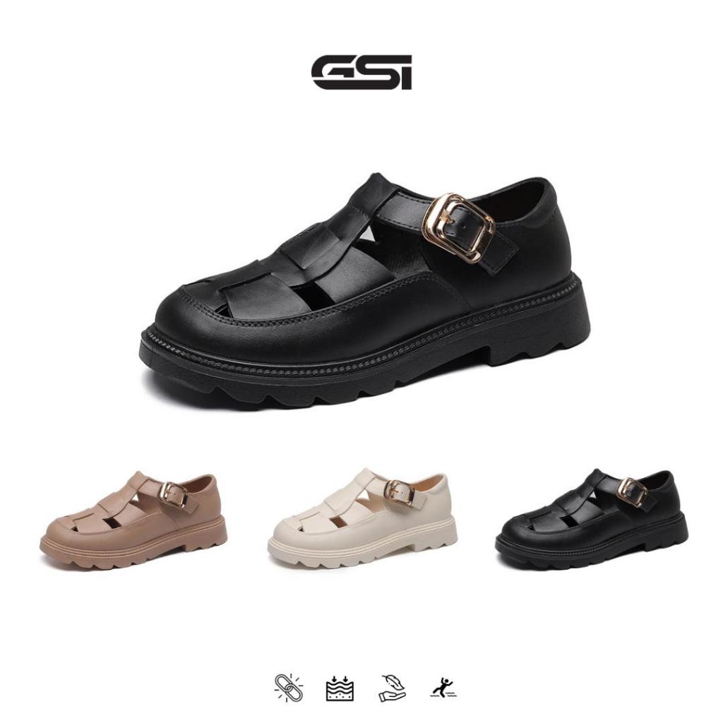 GSI ShoesSepatu Wanita Sepatu Docmart Wanita Bahan Karet Jelly PVC Import Elastis Ringan dan Nyaman