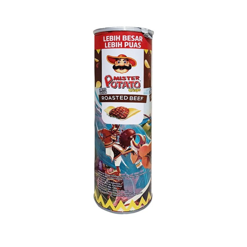 

Mister Potato Keripik Kentang Sapi Panggang Kaleng 106 g