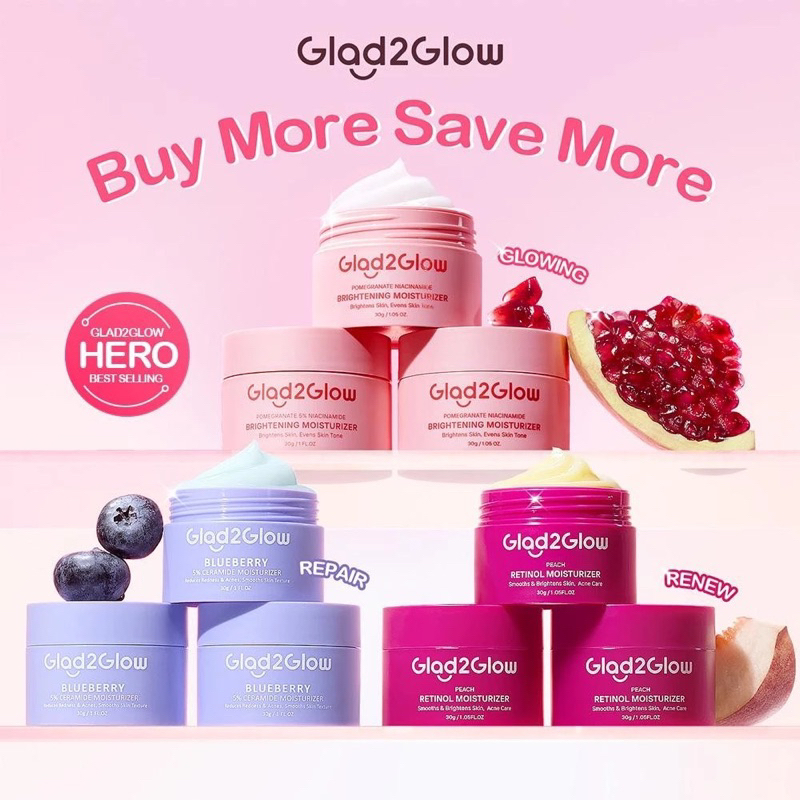 MOISTURIZER GLAD2GLOW || GLAD2GLOW MOIST || GLAD2GLOW