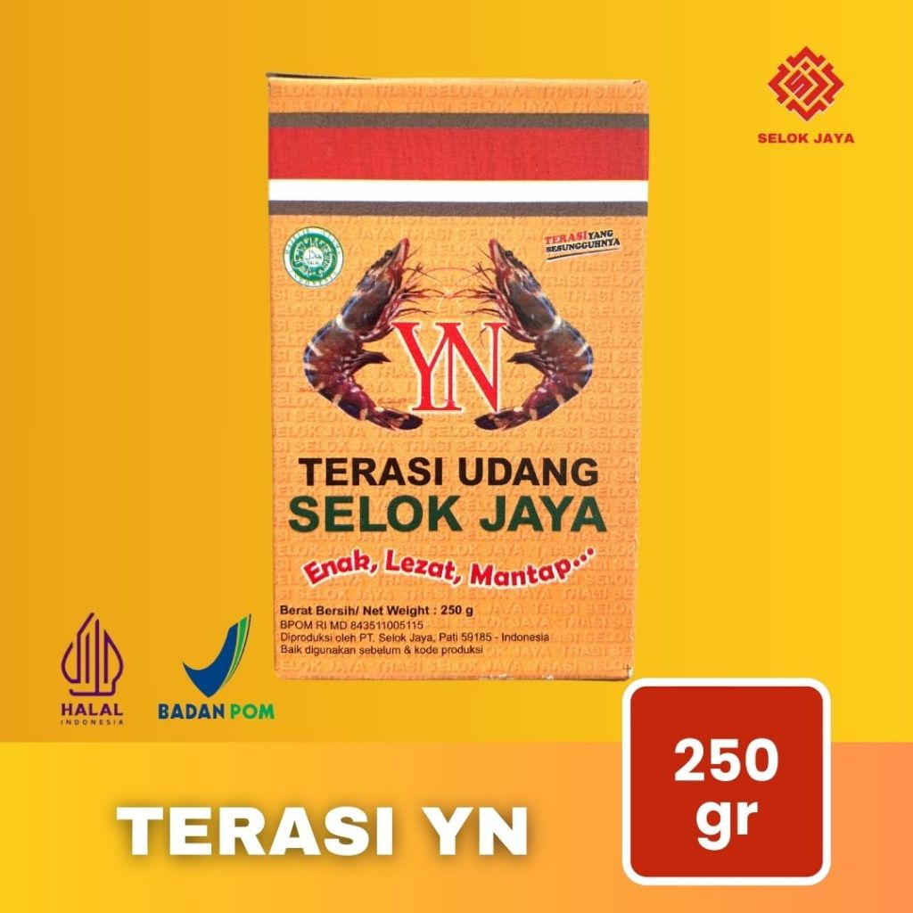 

TERASI UDANG YN SELOK JAYA 250gr , 100gr