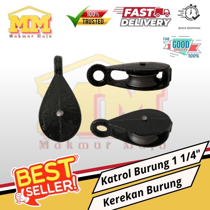 Katrol Kerekan Burung 1 1/4 inch - Sangkar Perkutut Mini Bendera