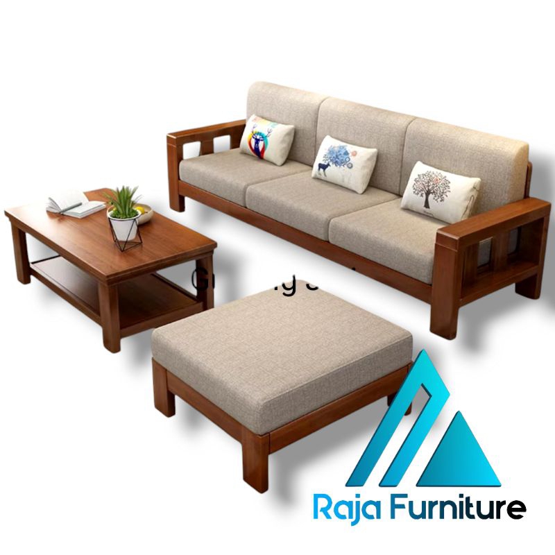 Raja Furniture SET KURSI SOFA BAHAN KAYU JATI JEPARA