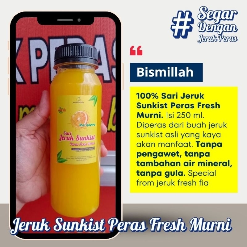 

SARI JERUK SUNKIST PERAS FRESH (250 ML) 100% MURNI