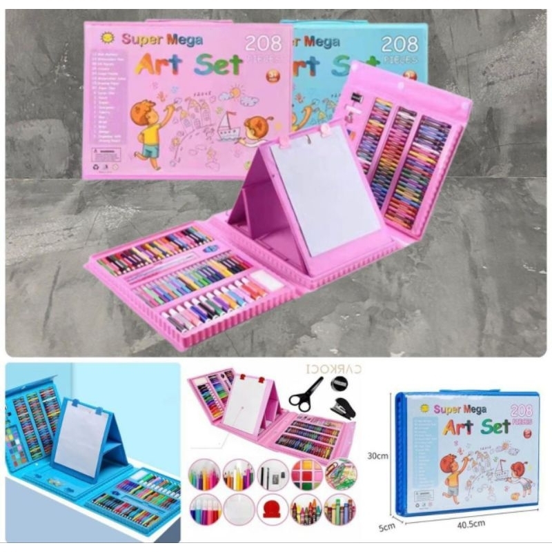 CRAYON SET ISI 208pc + PAPAN