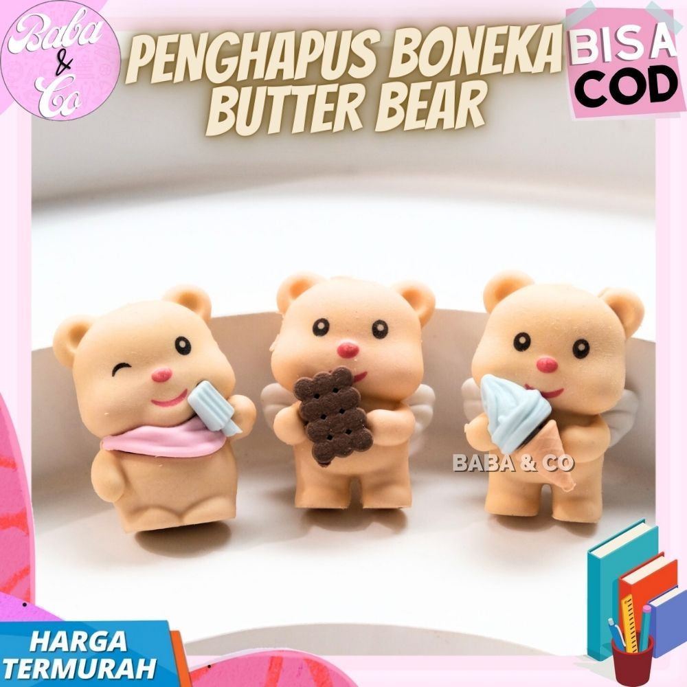 

PENGHAPUS BONEKA BUTTER BEAR LUCU IMUT PENGHAPUS PENSIL KARET MINIATUR BUTTER BEAR BERUANG IMUT PENGHAPUS BONEKA 3D TIMBUL BUTTER BEAR