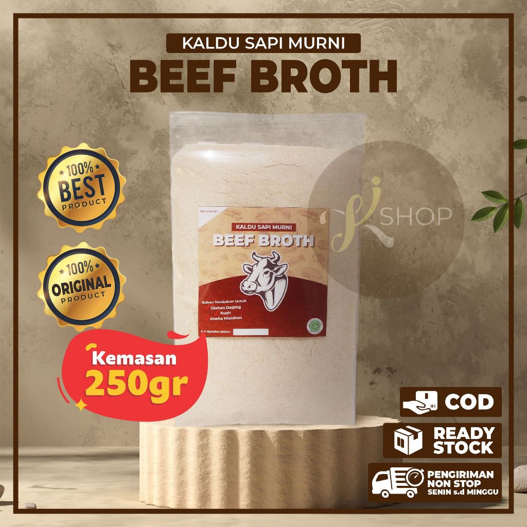 

250gr BEEF BROTH perasa sapi murni | ekstrak daging sapi murni | Lebih kuat daripada royco, masako & knorr sapi