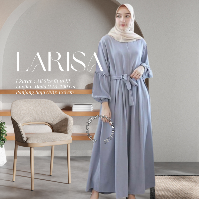 Gamis Terbaru 2025 Wanita Remaja Lebaran Termurah Jumbo Dress Dres Baju GAMIS A Moscrepe Pakaian Wan